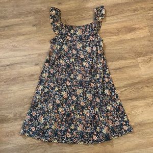 LOFT Ruffle Cap Sleeve Dress